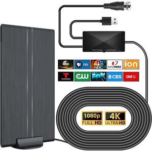 TV Antenna, Antenna for Smart TV Support 4K 1080P with Amplified Signal Booster